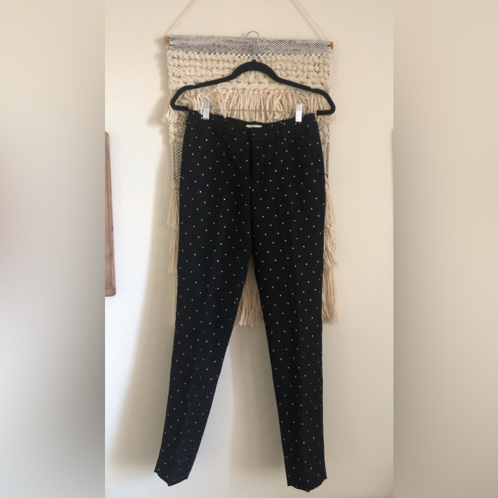 Zadig & Voltaire Womens Prune Jaco Pants Star Print Straight Leg Trousers 34 XS - Picture 2 of 7